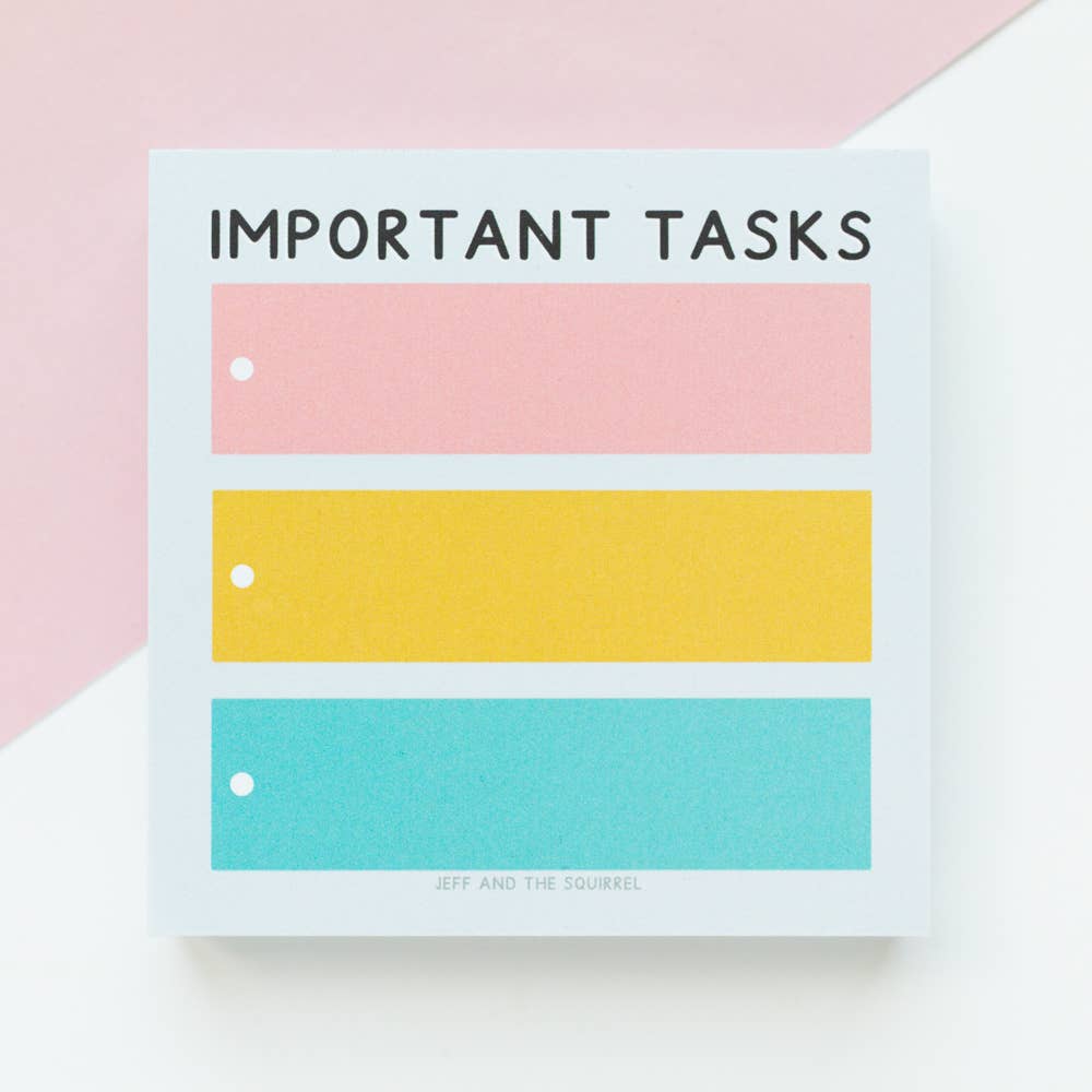 Important Tasks Memo Pad Block