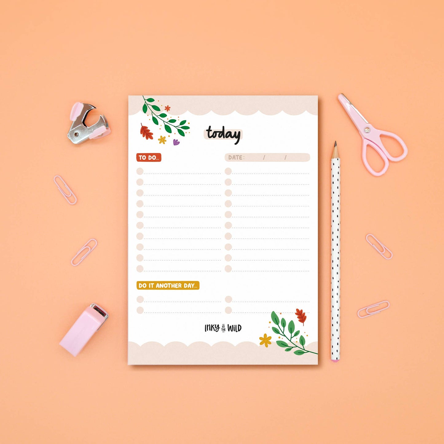 A5 Floral Woodland To Do List Notepad