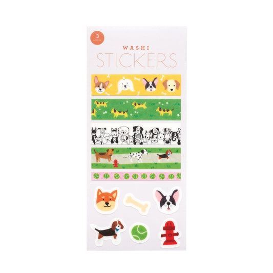 Washi Stickers Dogs Washi Sticker Sheets - Paws Enrich Plan - Dog, Puppy, Nature & Adventure Inspired Stationery