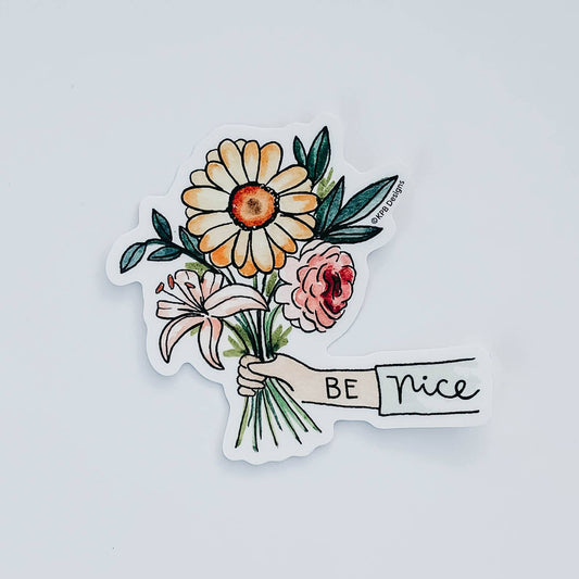 Be Nice Flower Sticker