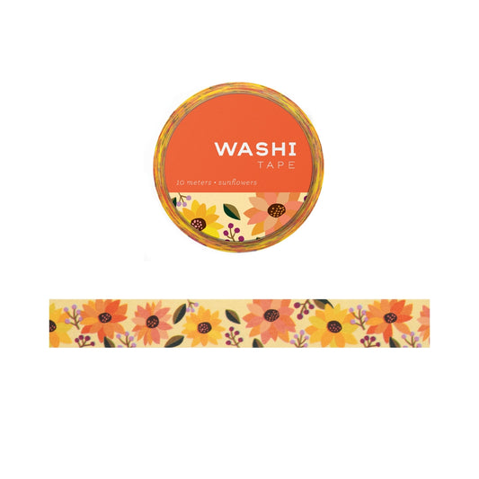 Washi Tape Sunflowers Washi Tape - Paws Enrich Plan - Dog, Puppy, Nature & Adventure Inspired Stationery