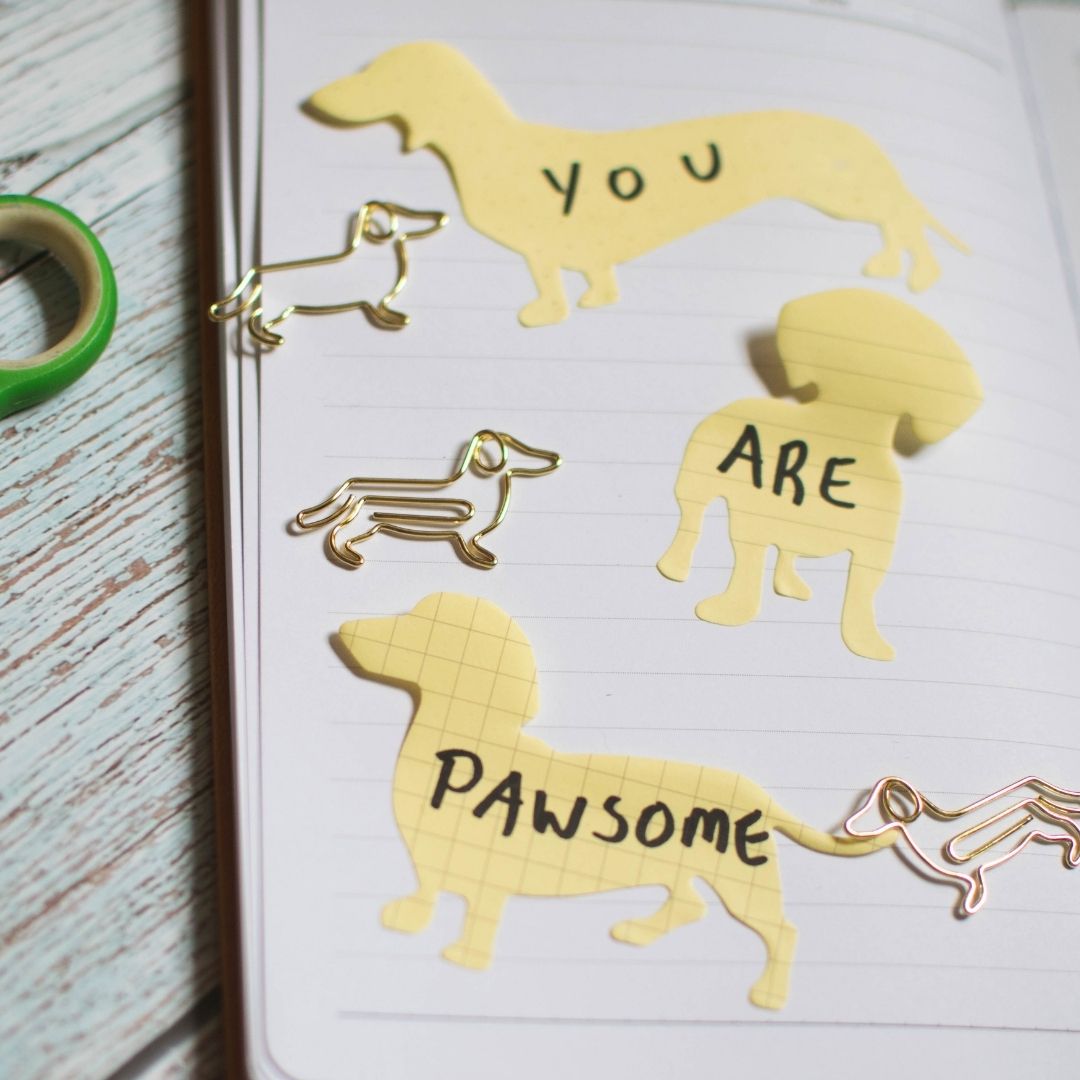 Accessories Doggo Paperclips - Paws Enrich Plan - Dog, Puppy, Nature & Adventure Inspired Stationery