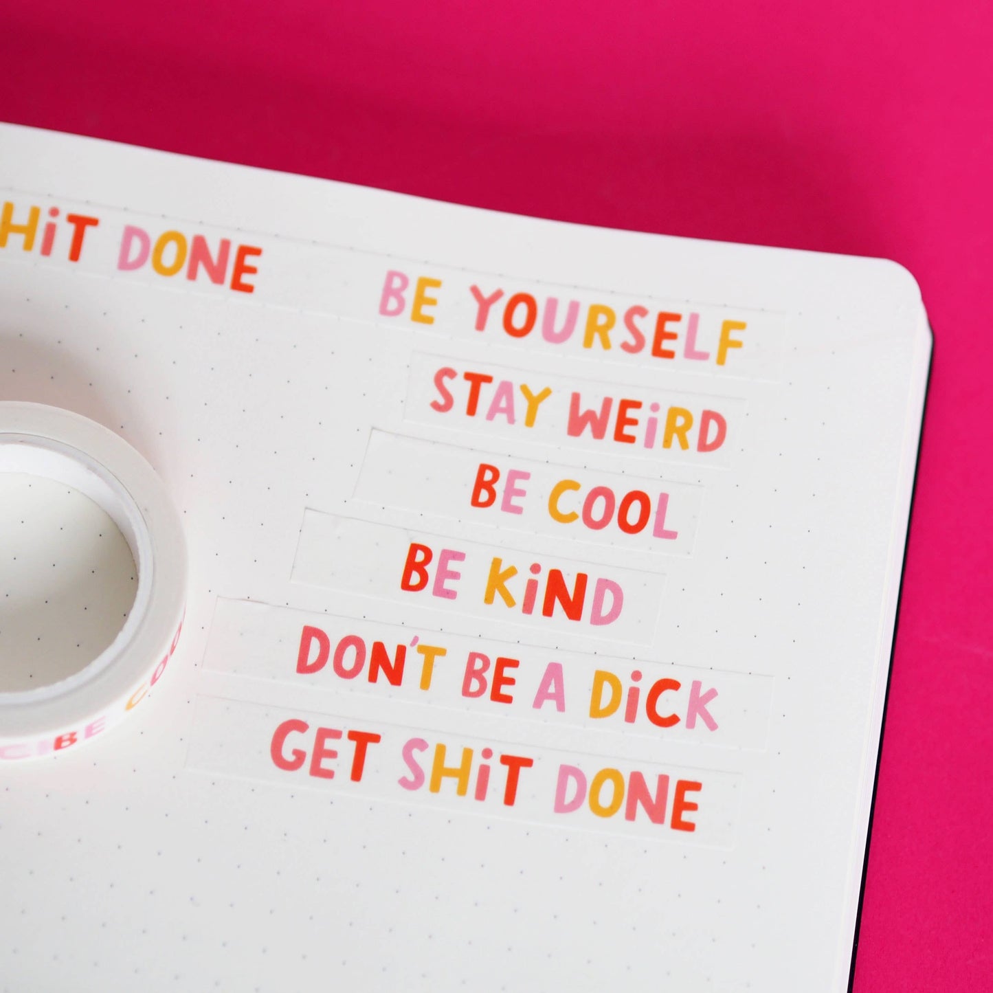 Motivational Words Funny Washi Tape