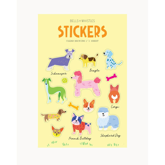 Cute Dogs Clear Sticker Sheet