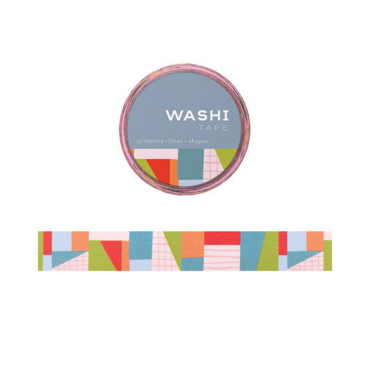Washi Tape Lines + Shapes Washi Tape - Paws Enrich Plan - Dog, Puppy, Nature & Adventure Inspired Stationery