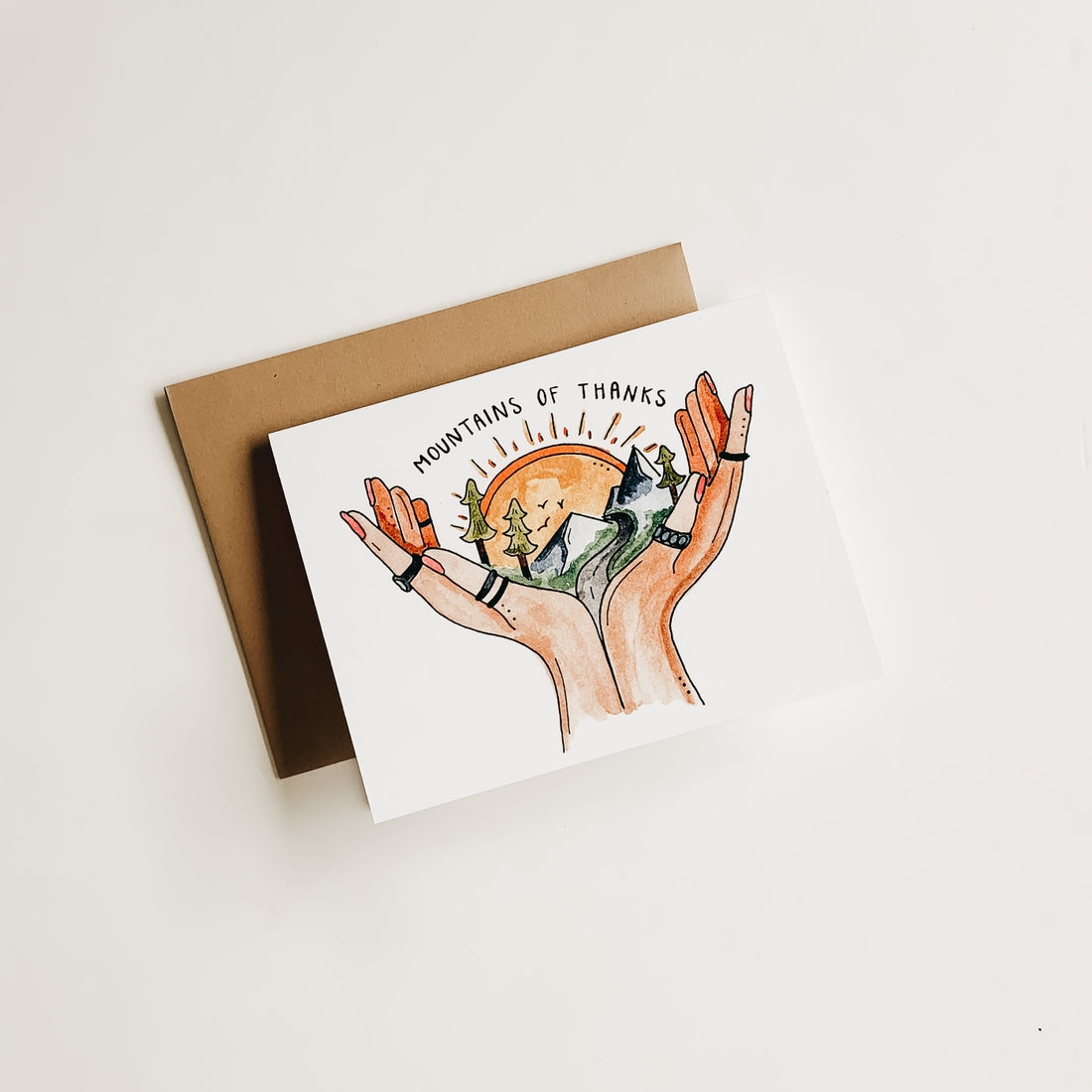 Mountains of Thanks Greeting Card